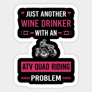 Wine Drinker ATV Quad Riding Sticker